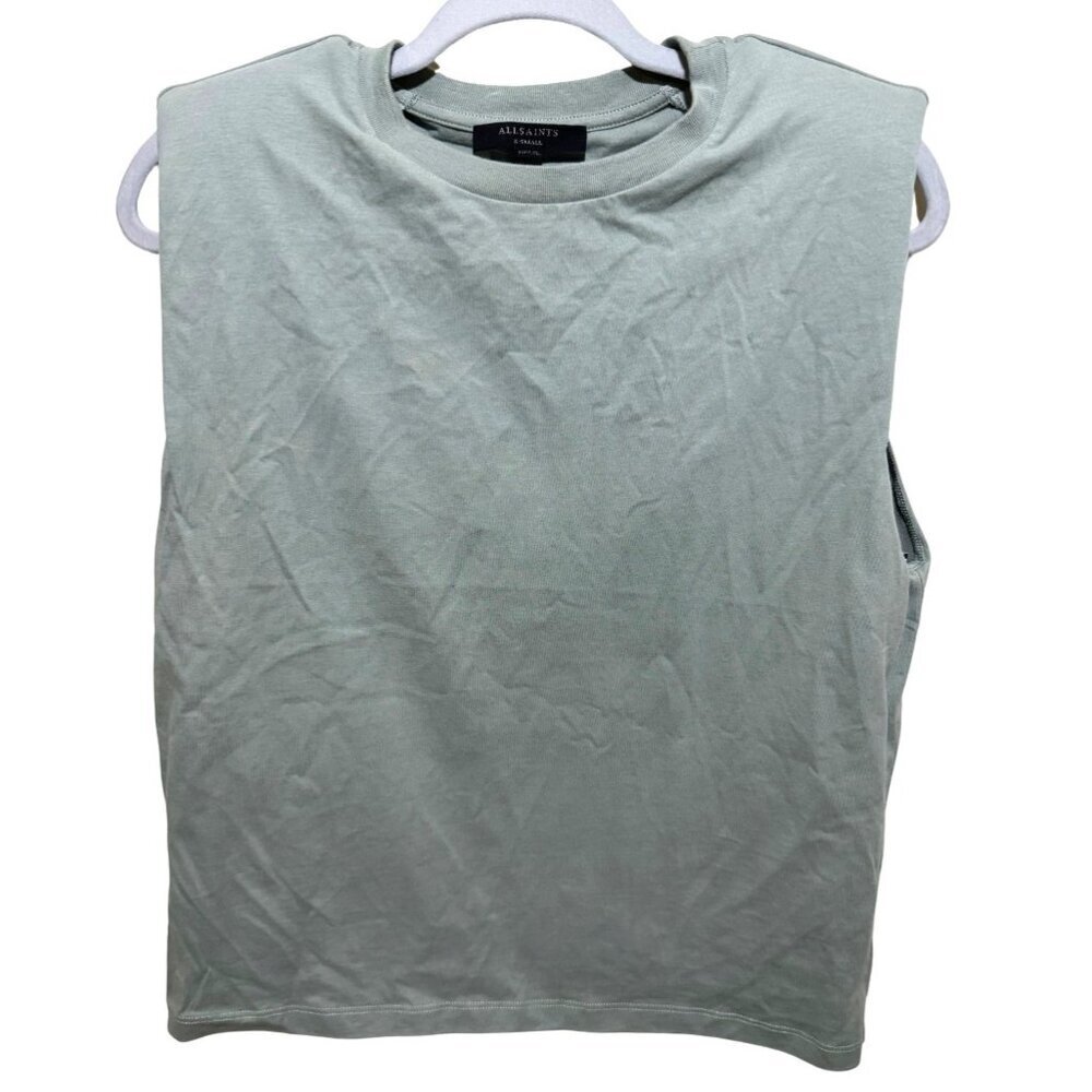 AllSaints Coni Shirt Sleeveless Size XS Light green